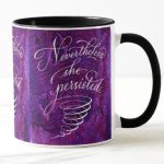 Purple Nevertheless She Persisted Mug by Leah Palmer Preiss