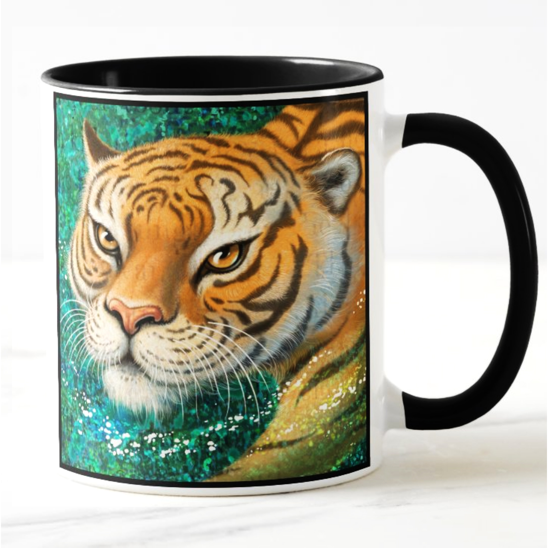 Water Tiger Mug by Leah Palmer Preiss Year of the Tiger